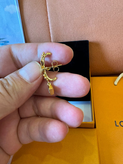 Louis Vuitton LV initials drop earrings