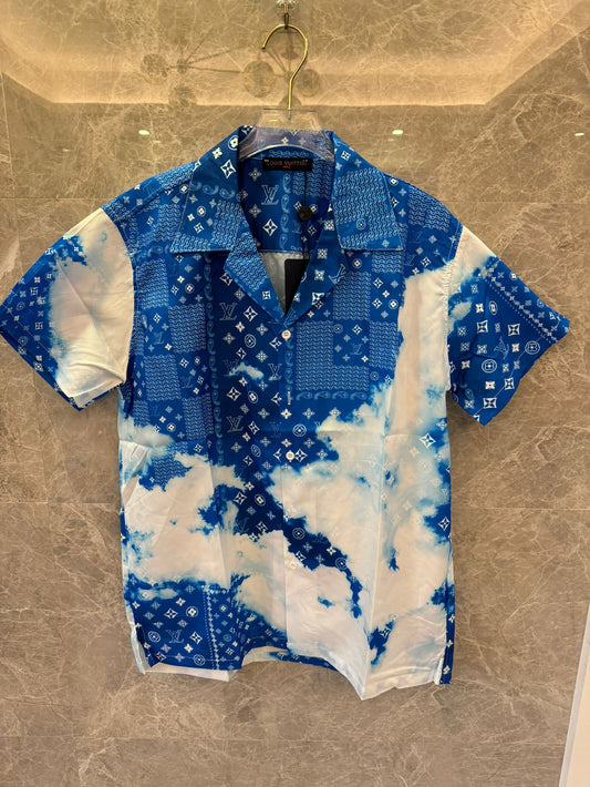 Louis Vuitton blue sky short-sleeve shirt