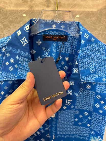 Louis Vuitton blue sky short-sleeve shirt