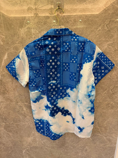 Louis Vuitton blue sky short-sleeve shirt