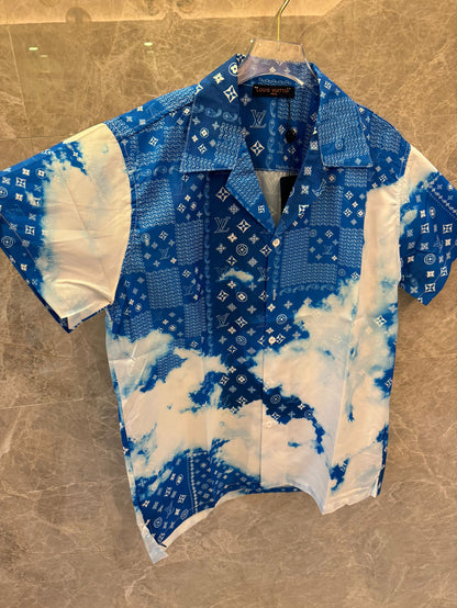 Louis Vuitton blue sky short-sleeve shirt