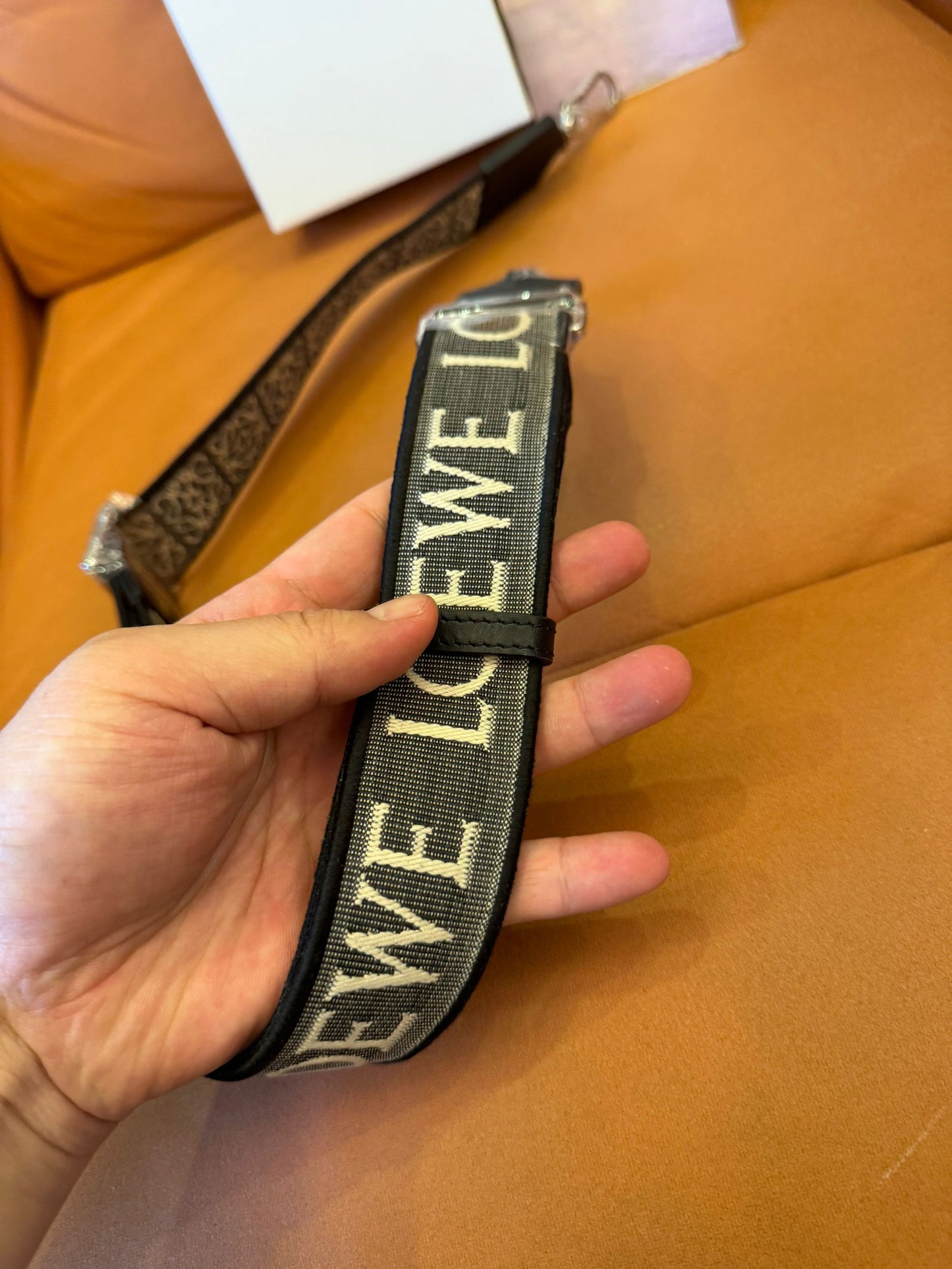 Loewe canvas belt with logo detailing