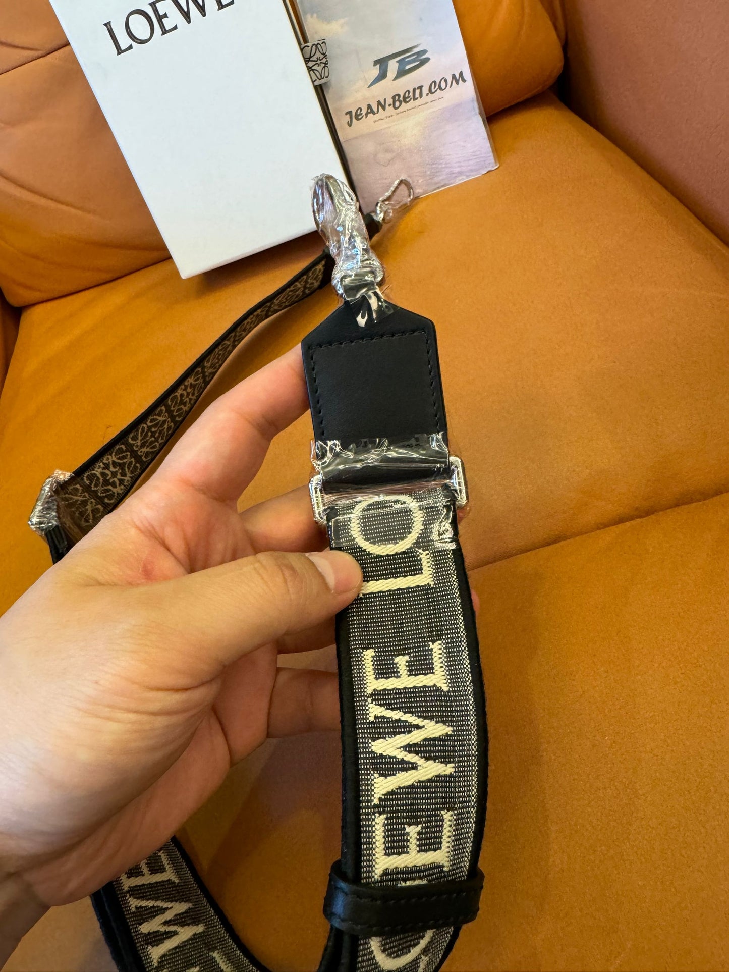 Loewe canvas belt with logo detailing