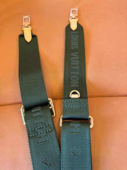 Louis Vuitton monogram  shoulder jacquard strap green