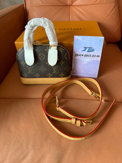 Louis Vuitton handbag monogram nano alma brown