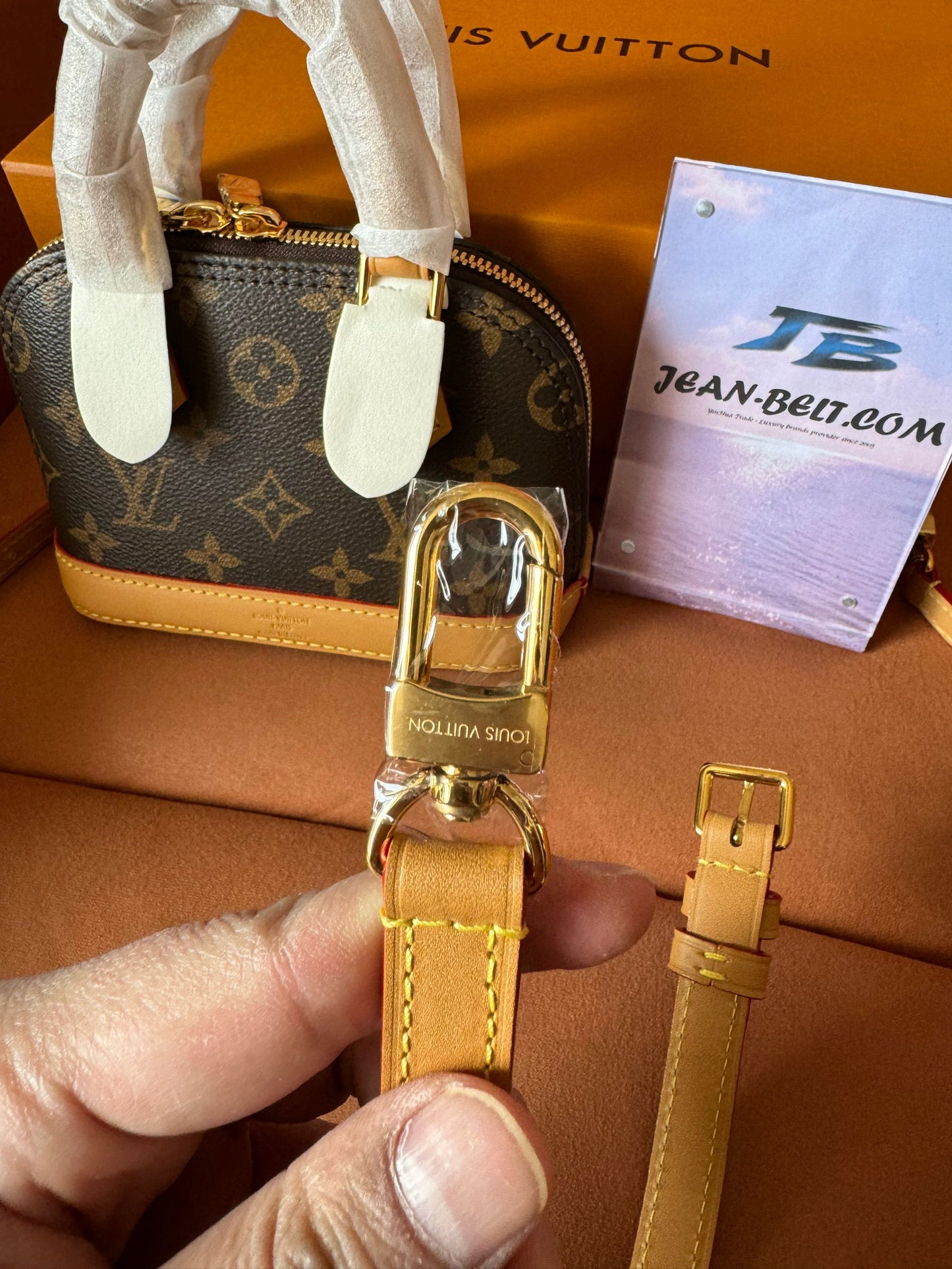 Louis Vuitton handbag monogram nano alma brown