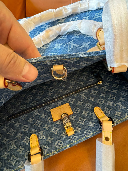 Louis Vuitton onthego denim bag