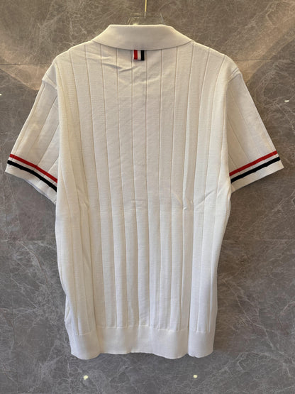 Moncler white polo shirt