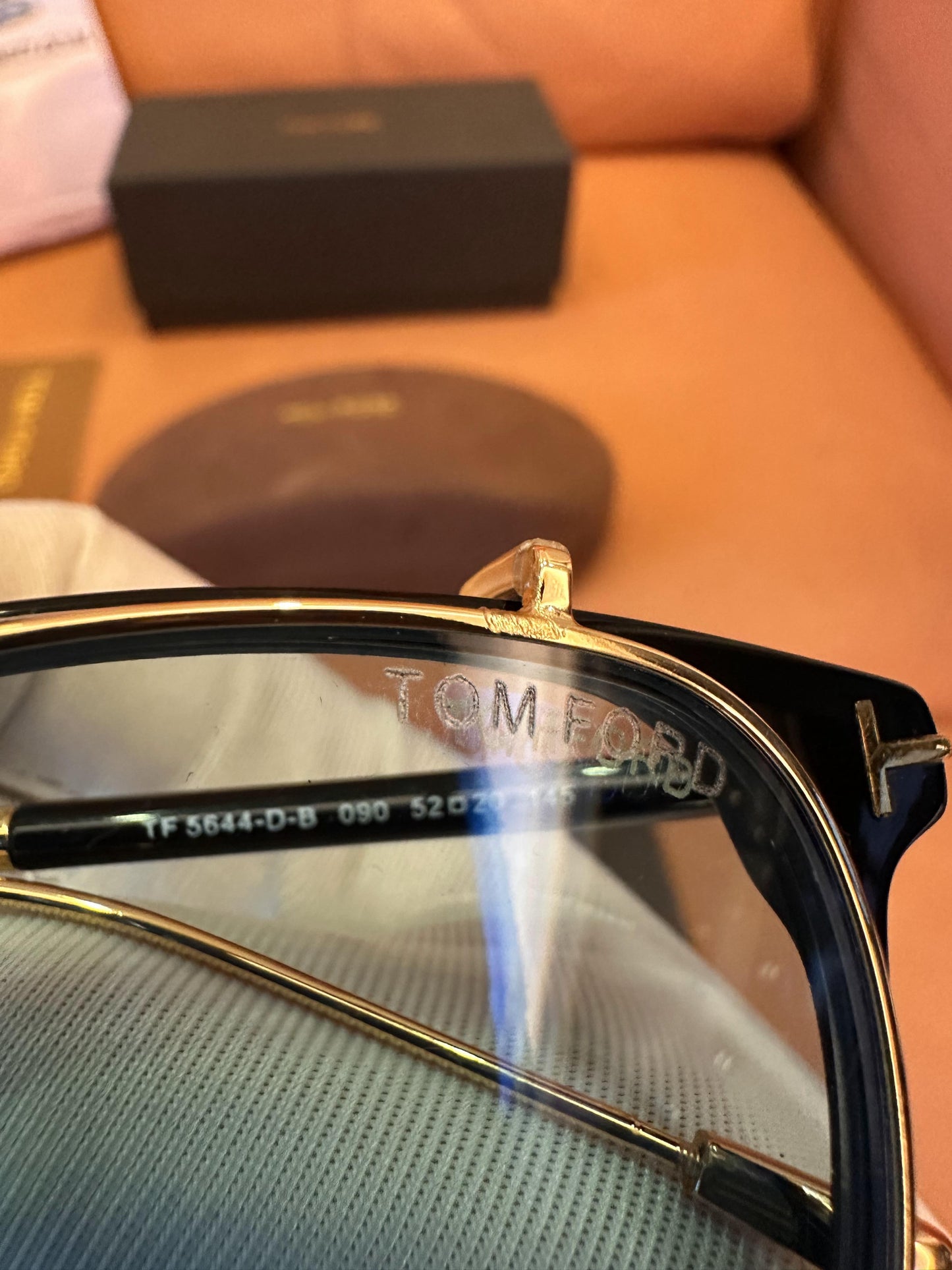 Tom Ford blue lens round sunglasses