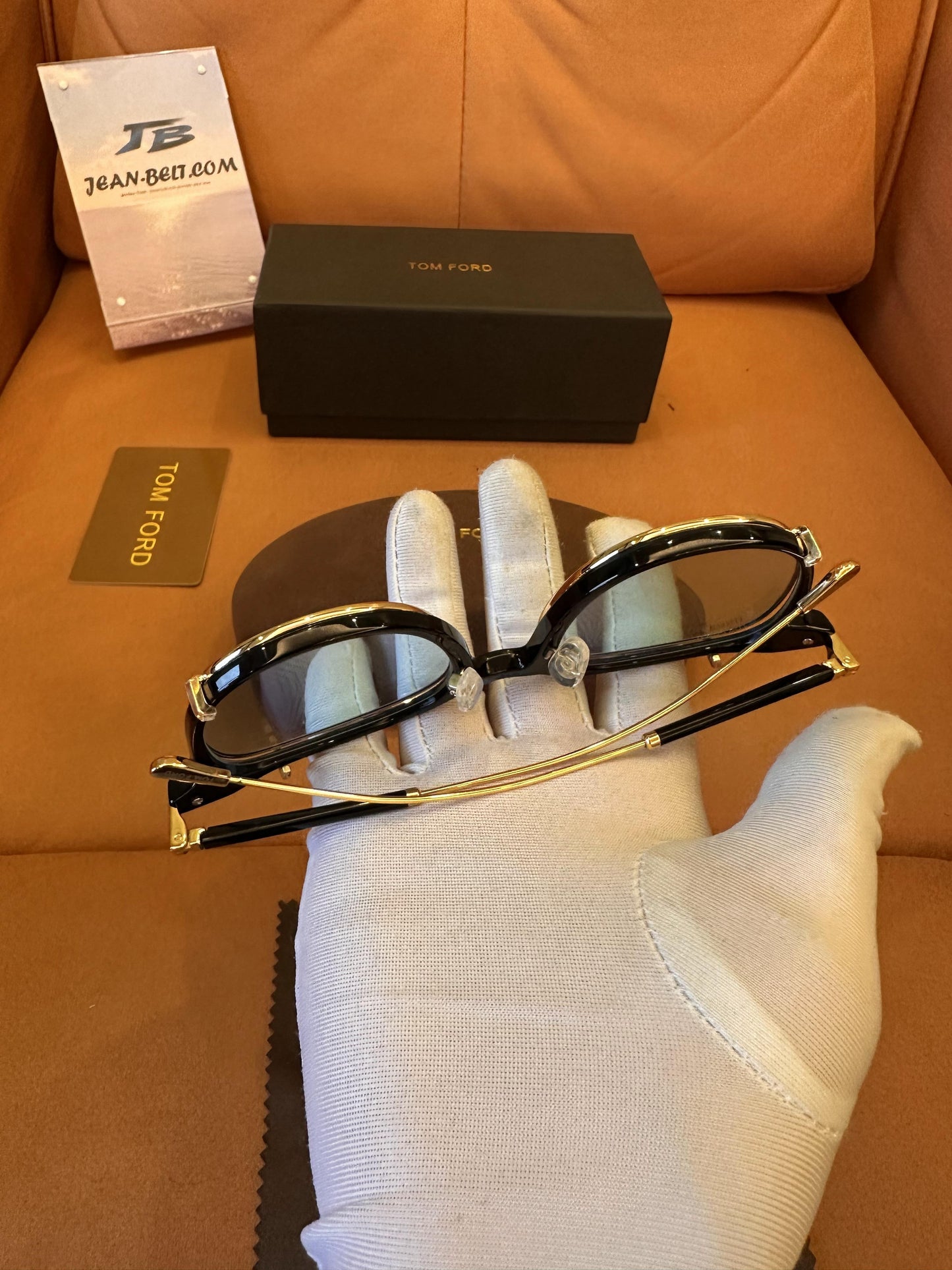 Tom Ford blue lens round sunglasses