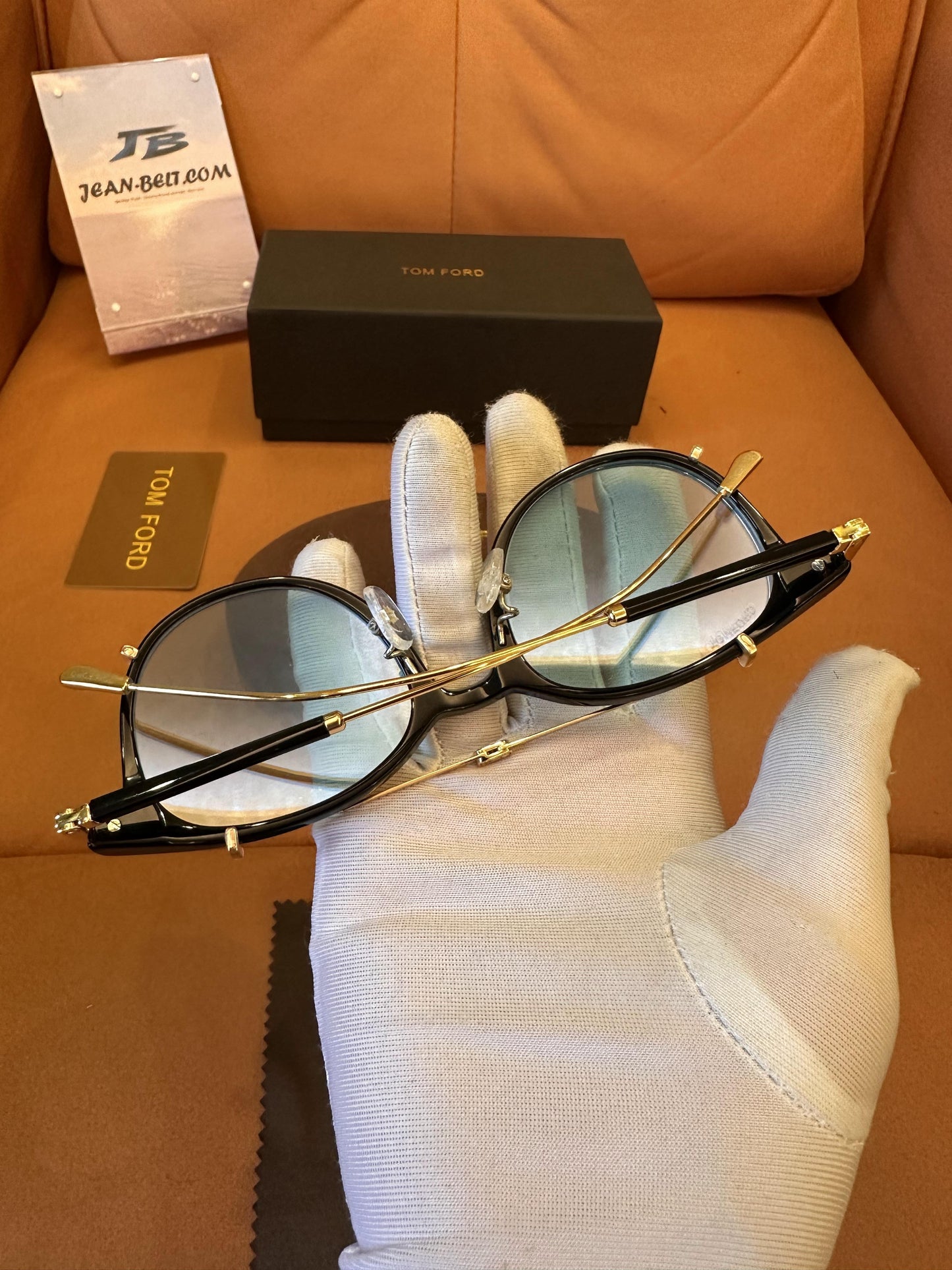 Tom Ford blue lens round sunglasses