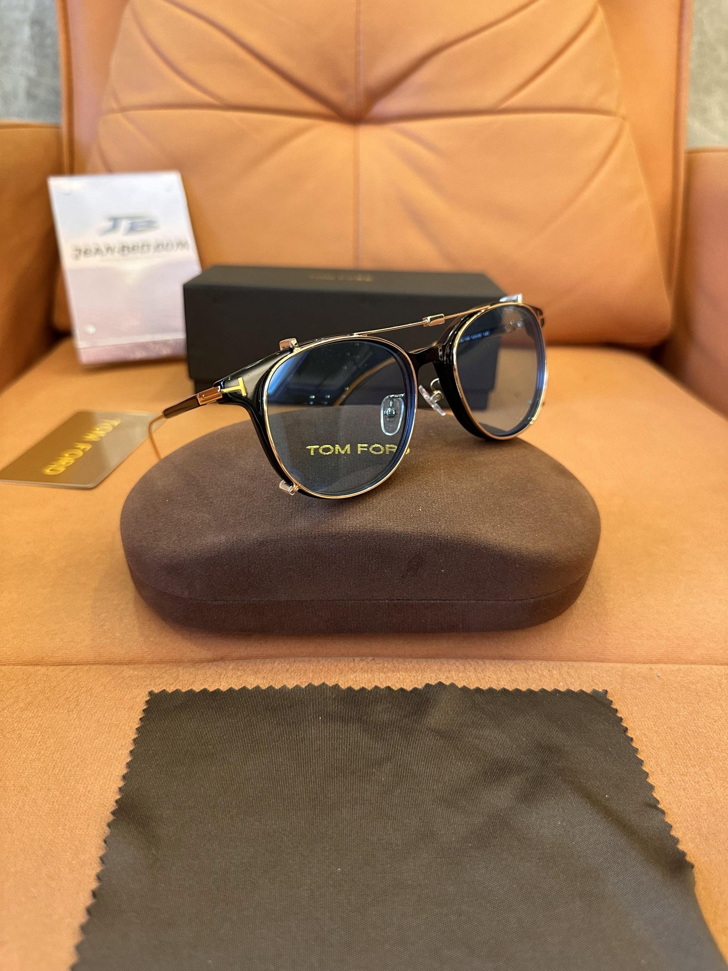 Tom Ford blue lens round sunglasses