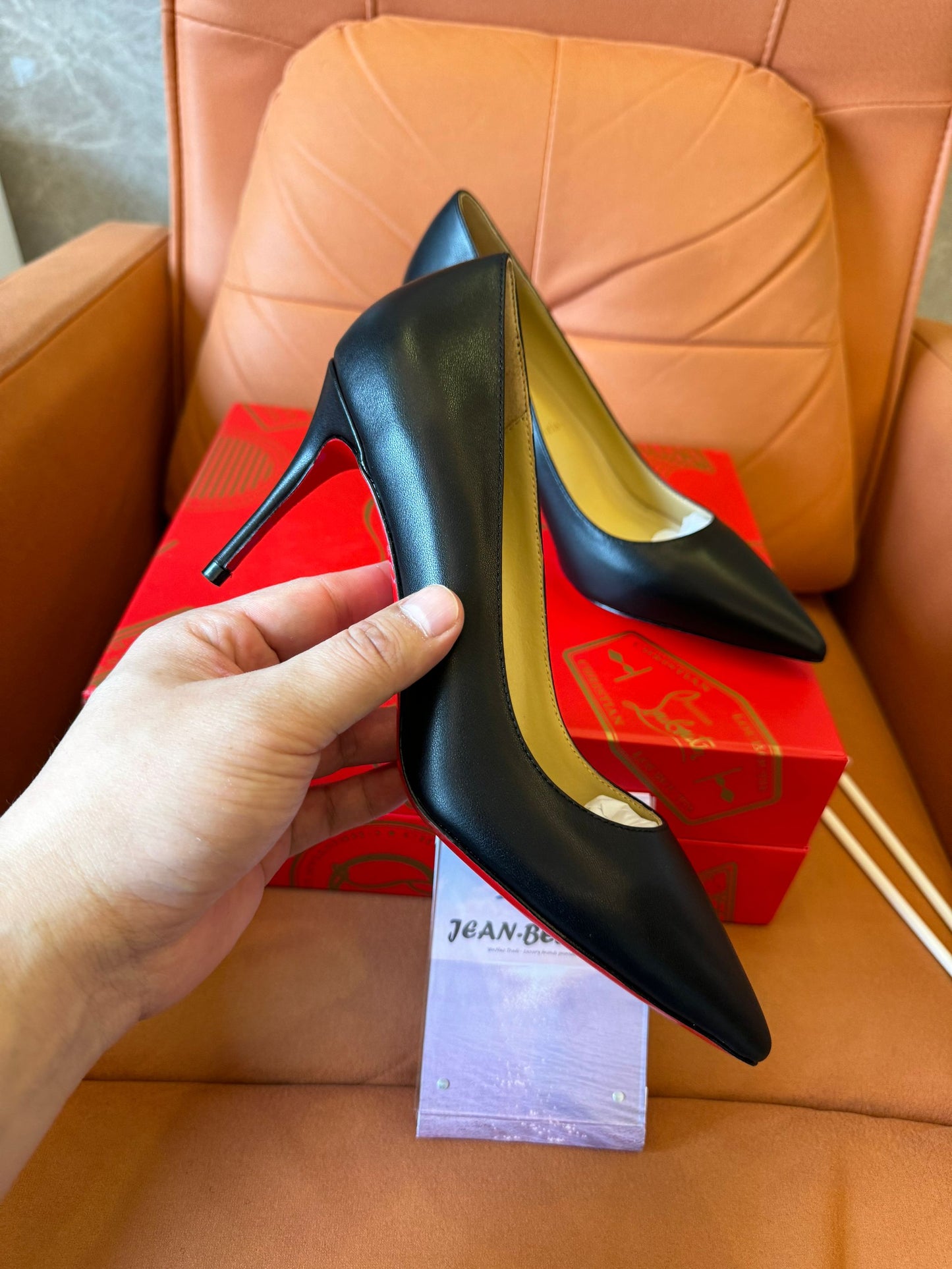 Christian Louboutin black pump shoes for women