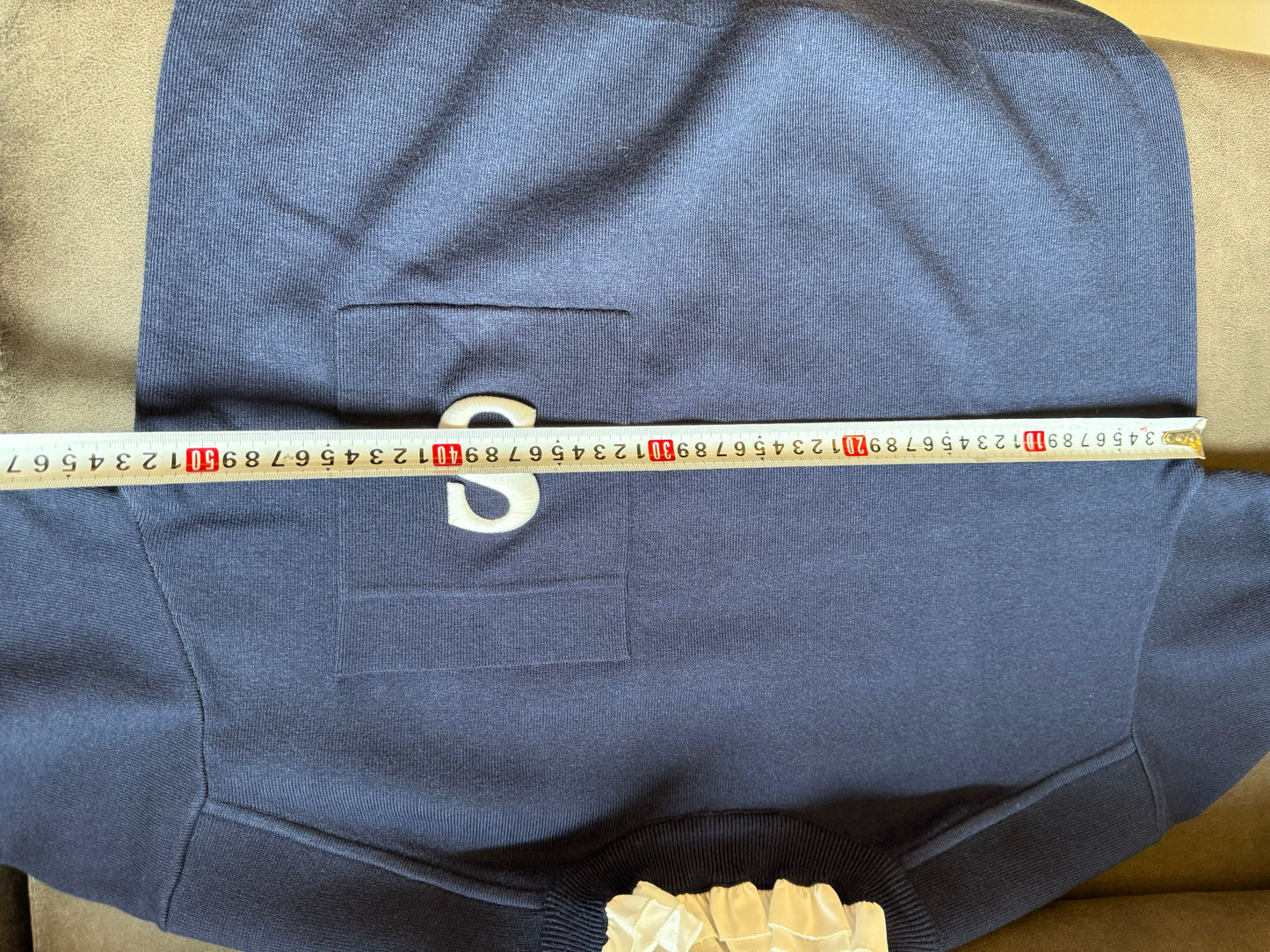 Sandro navy knit sweater with "S" detail