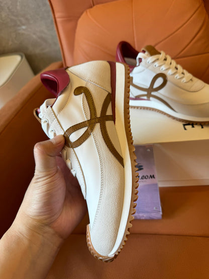 Loewe leather and suede sneakers with signature Anagram detail