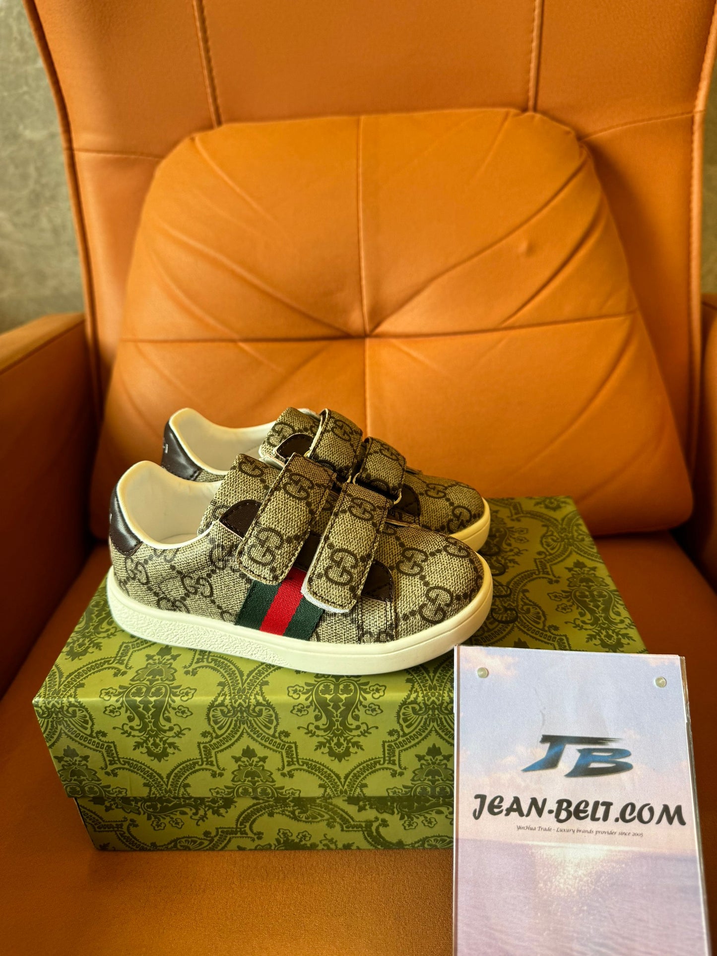 Gucci Kids GG canvas sneakers with velcro straps