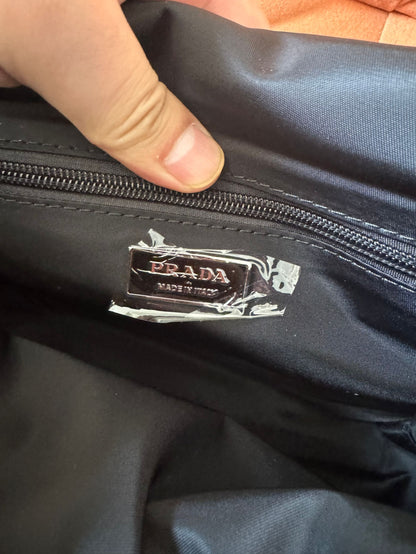 Prada black re-nylon small padded shoulder bag