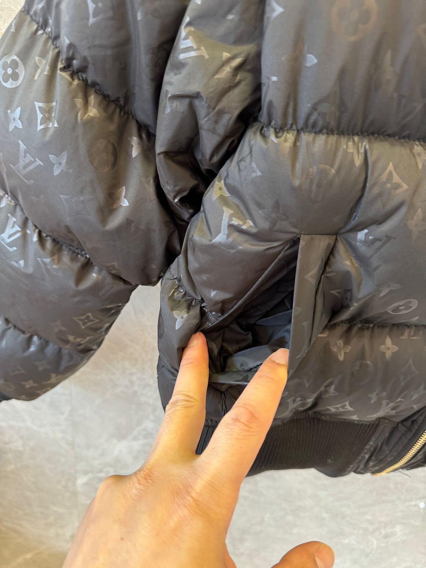 Louis Vuitton monogram puffer jacket