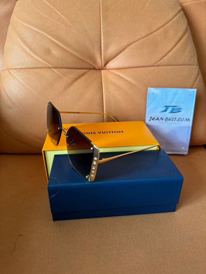 Louis Vuitton My LV chain pilot sunglasses - gold frame with brown gradient lenses