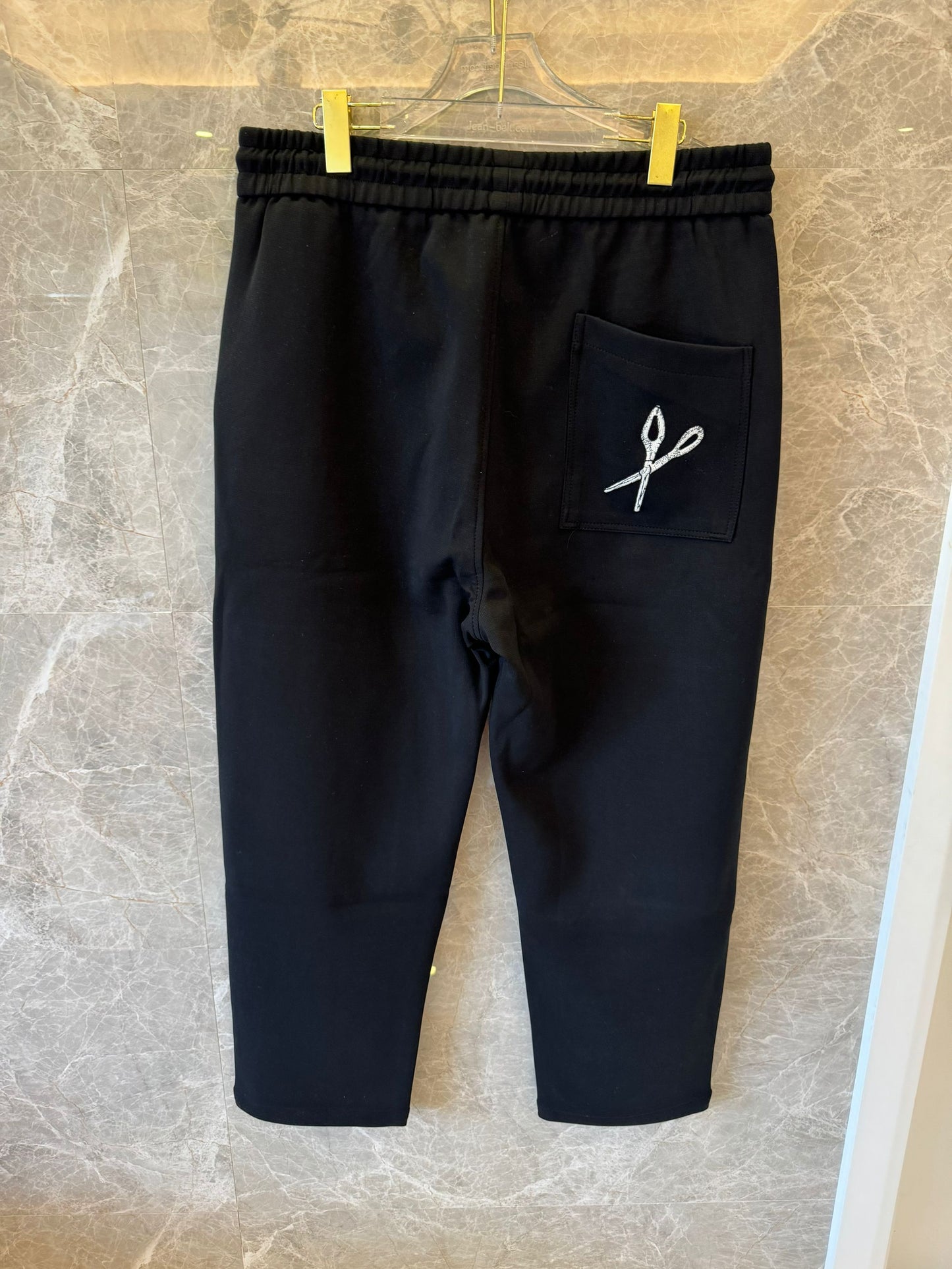 Louis Vuitton embroidered black jogger pants