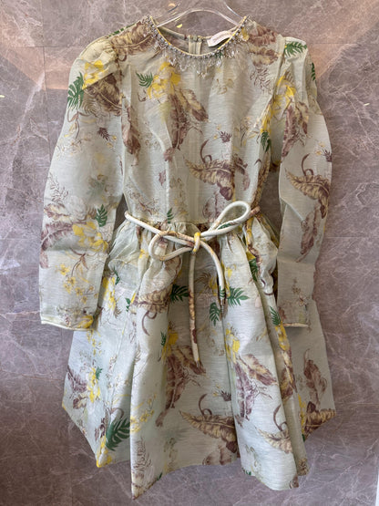 Zimmermann floral silk-linen dress