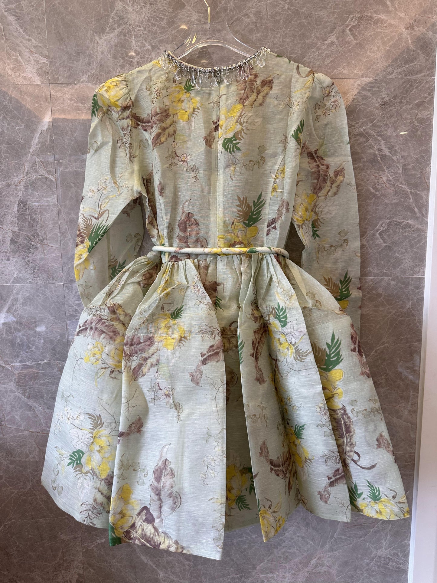 Zimmermann floral silk-linen dress