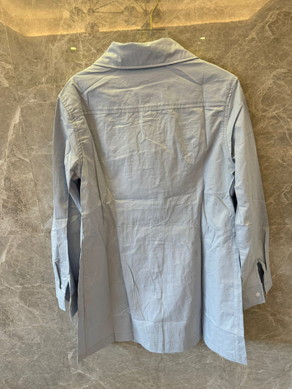 Louis Vuitton blue cotton long sleeve shirt dress