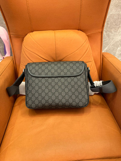 Gucci ophidia foldover medium messenger bag grey