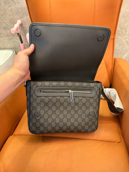 Gucci ophidia foldover medium messenger bag grey