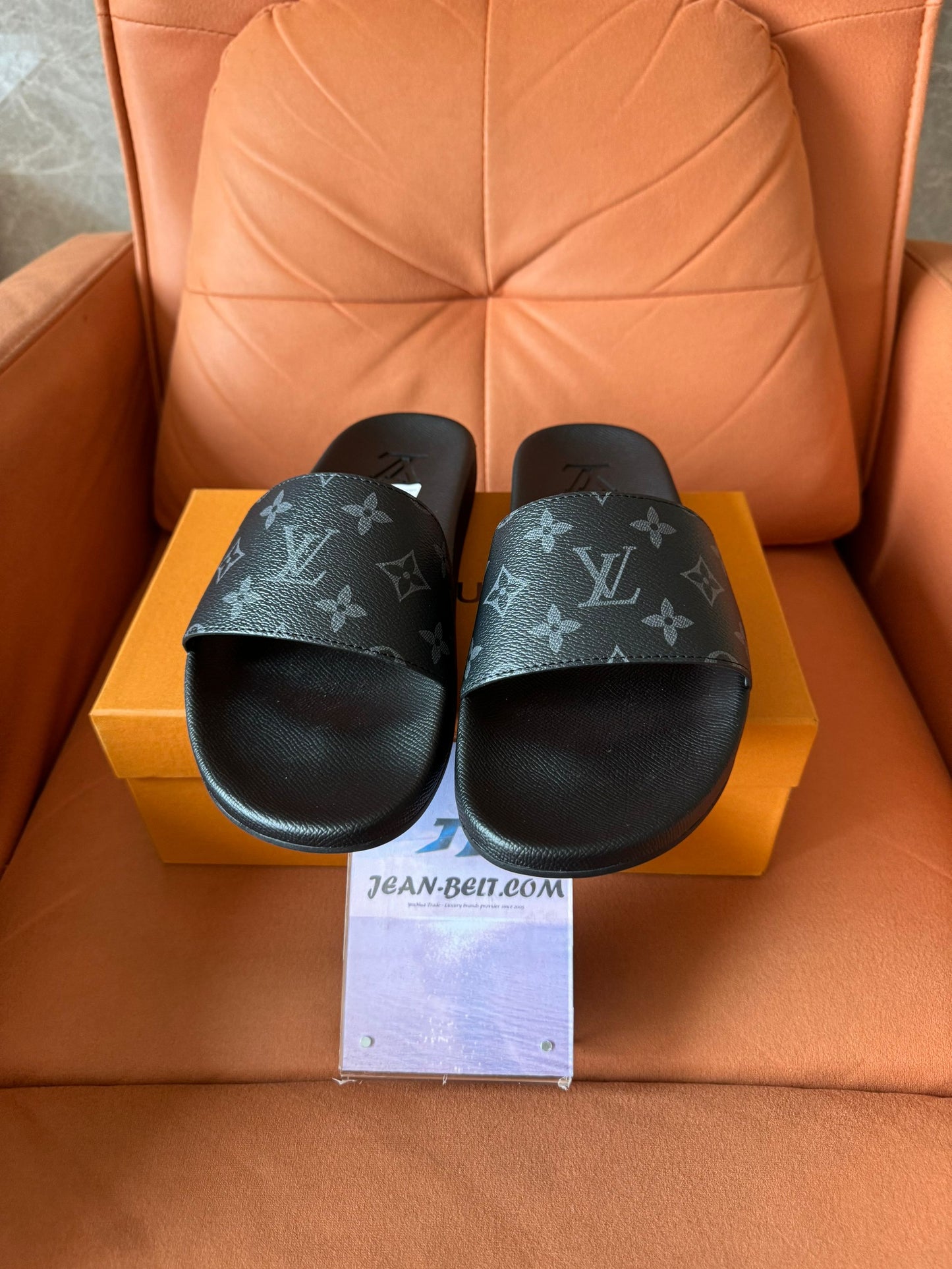 Louis Vuitton Waterfront monogram Eclipse slides