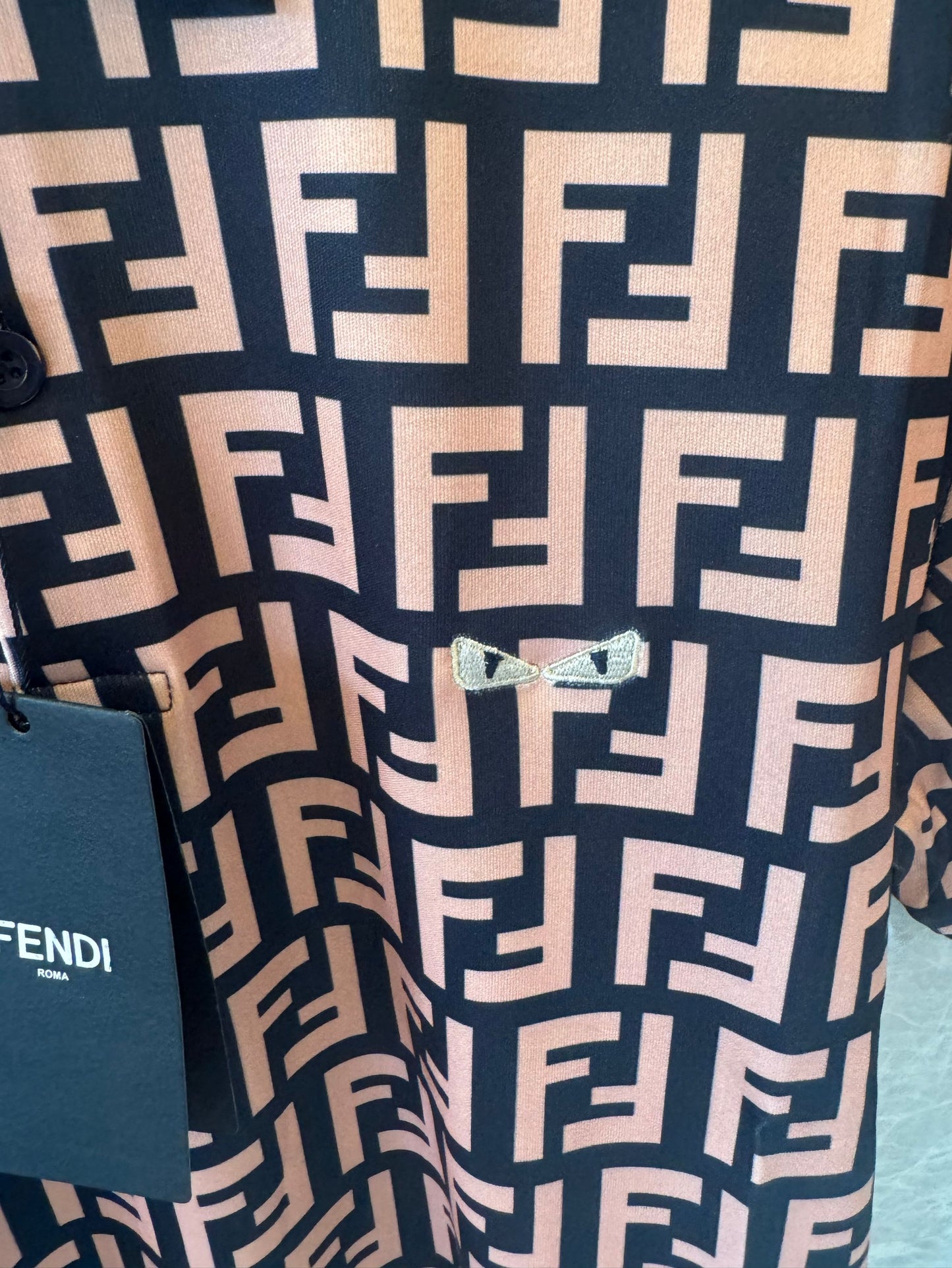 Fendi FF logo printed polo shirt