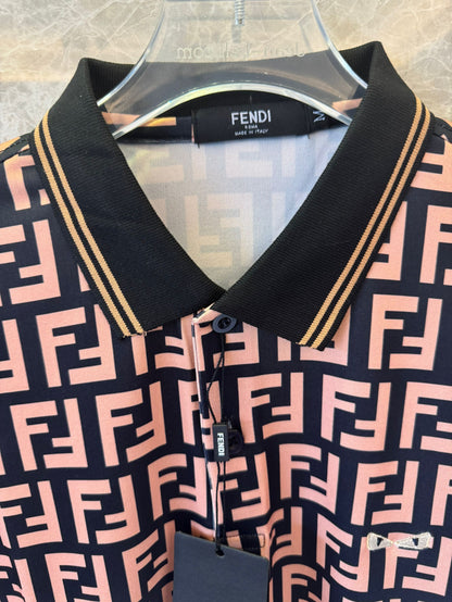 Fendi FF logo printed polo shirt