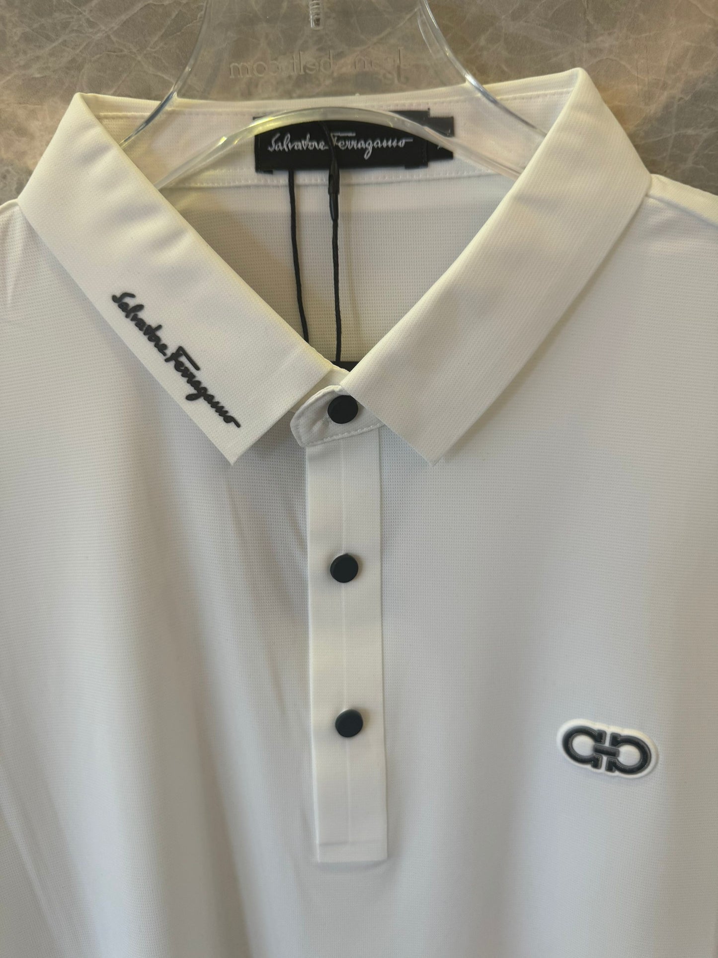 Ferragamo white polo shirt