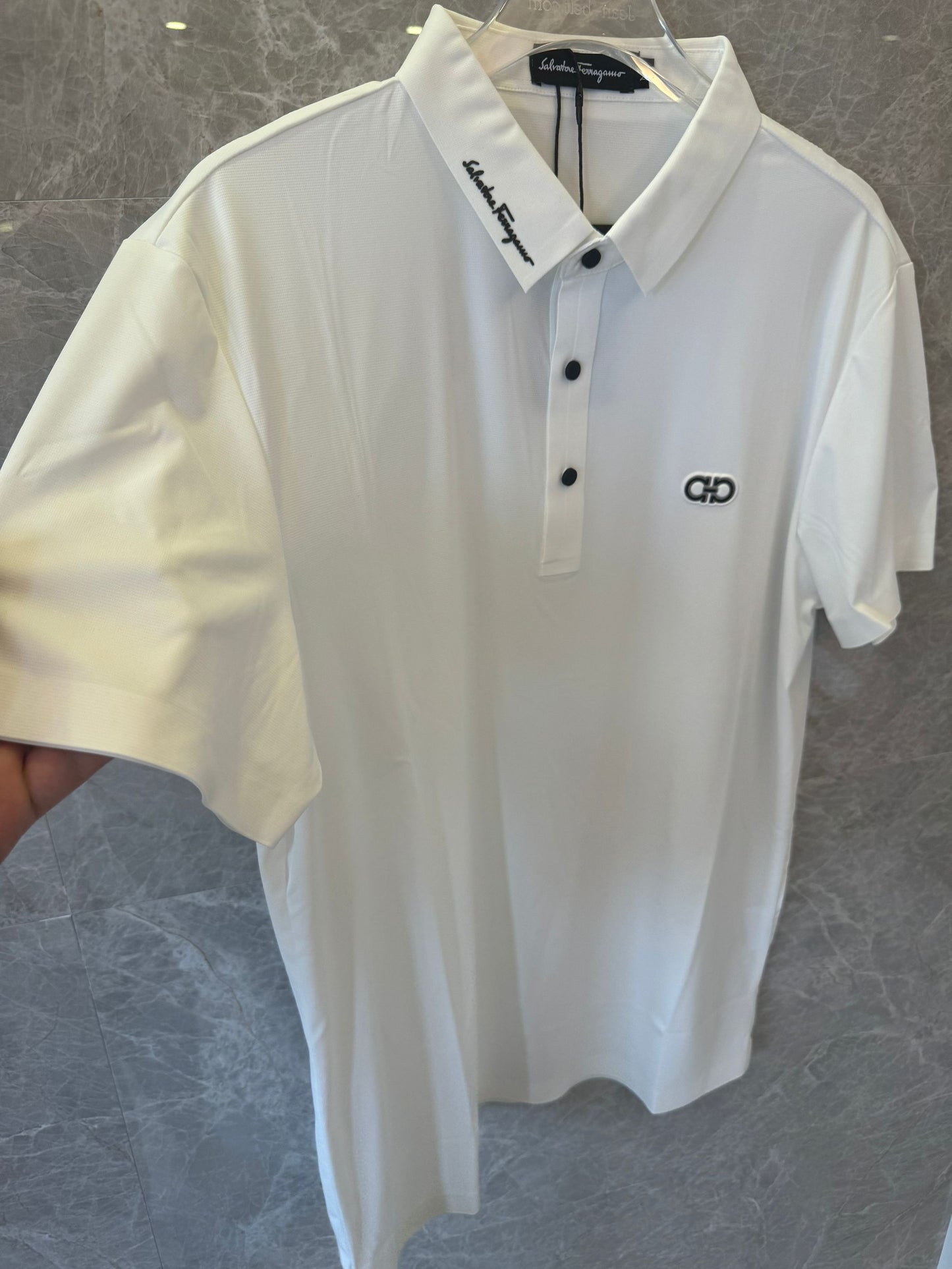 Ferragamo white polo shirt