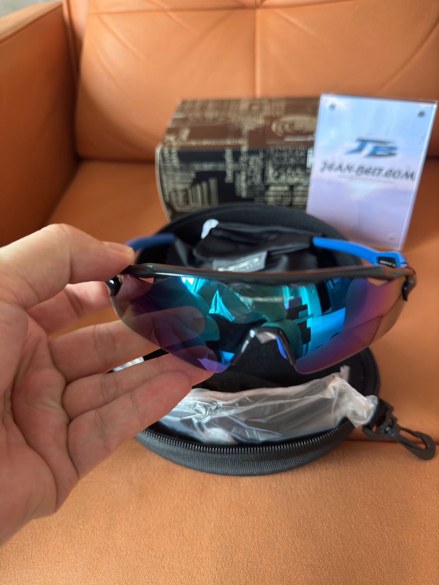 Oakley sports sunglasses with interchangeable lenses