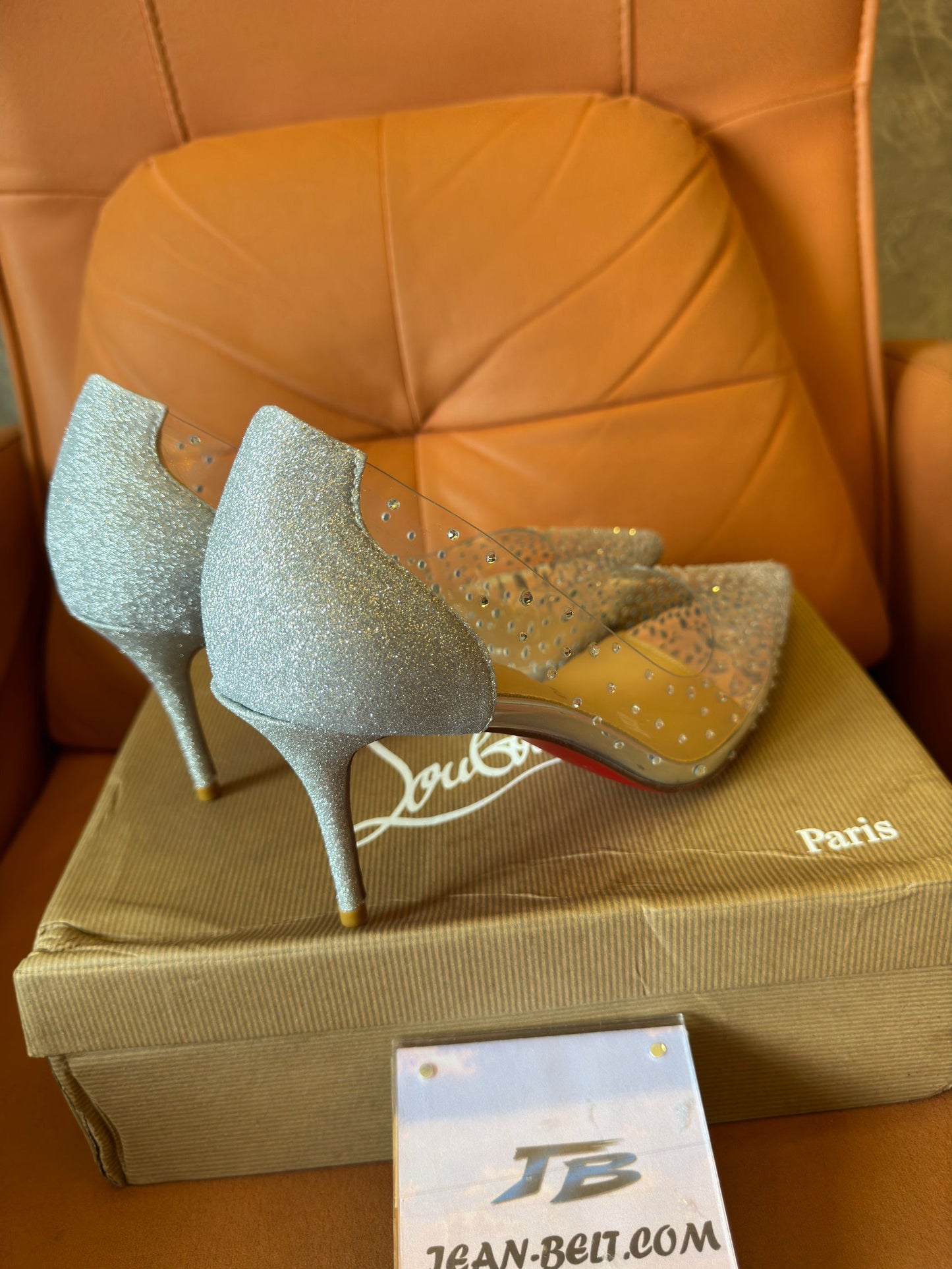 Christian Louboutin follies mesh strass pumps