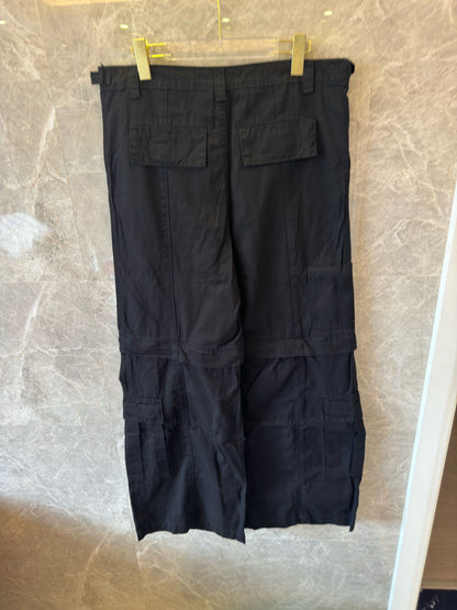 Balenciaga black multi-pocket cargo pants