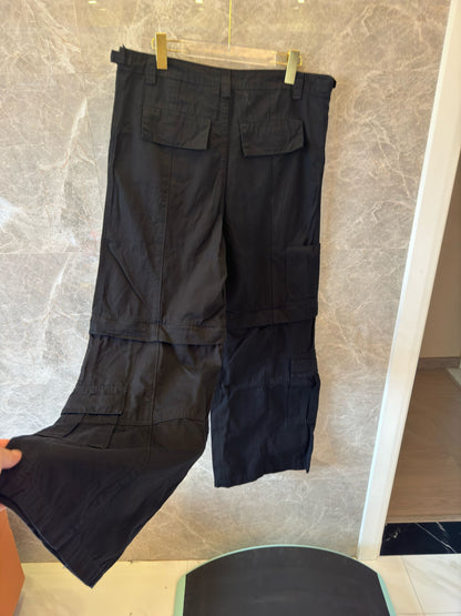 Balenciaga black multi-pocket cargo pants