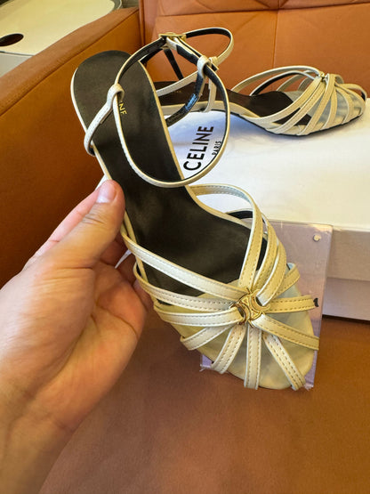 Celine lambskin triomphe sandals