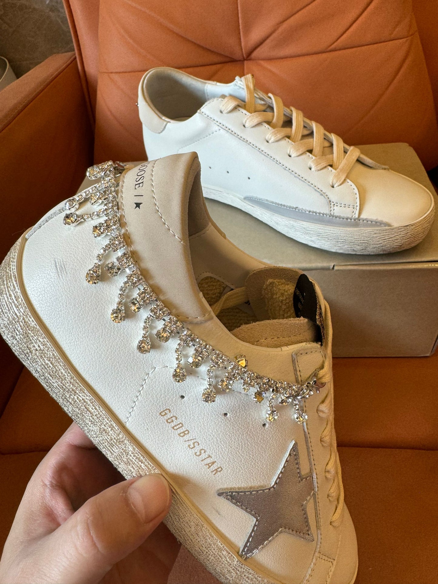 Golden Goose Super-Star crystal-embellished sneakers