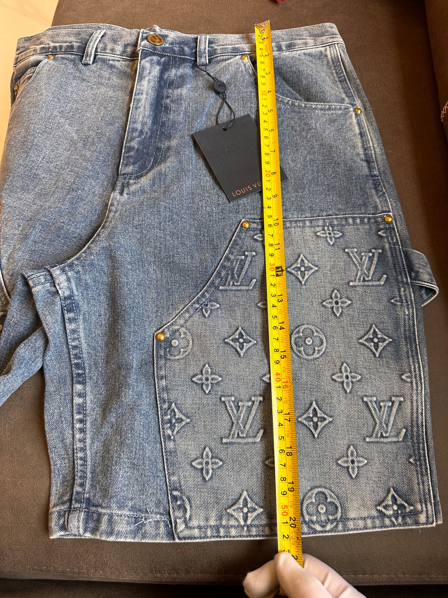 Louis Vuitton monogram denim shorts