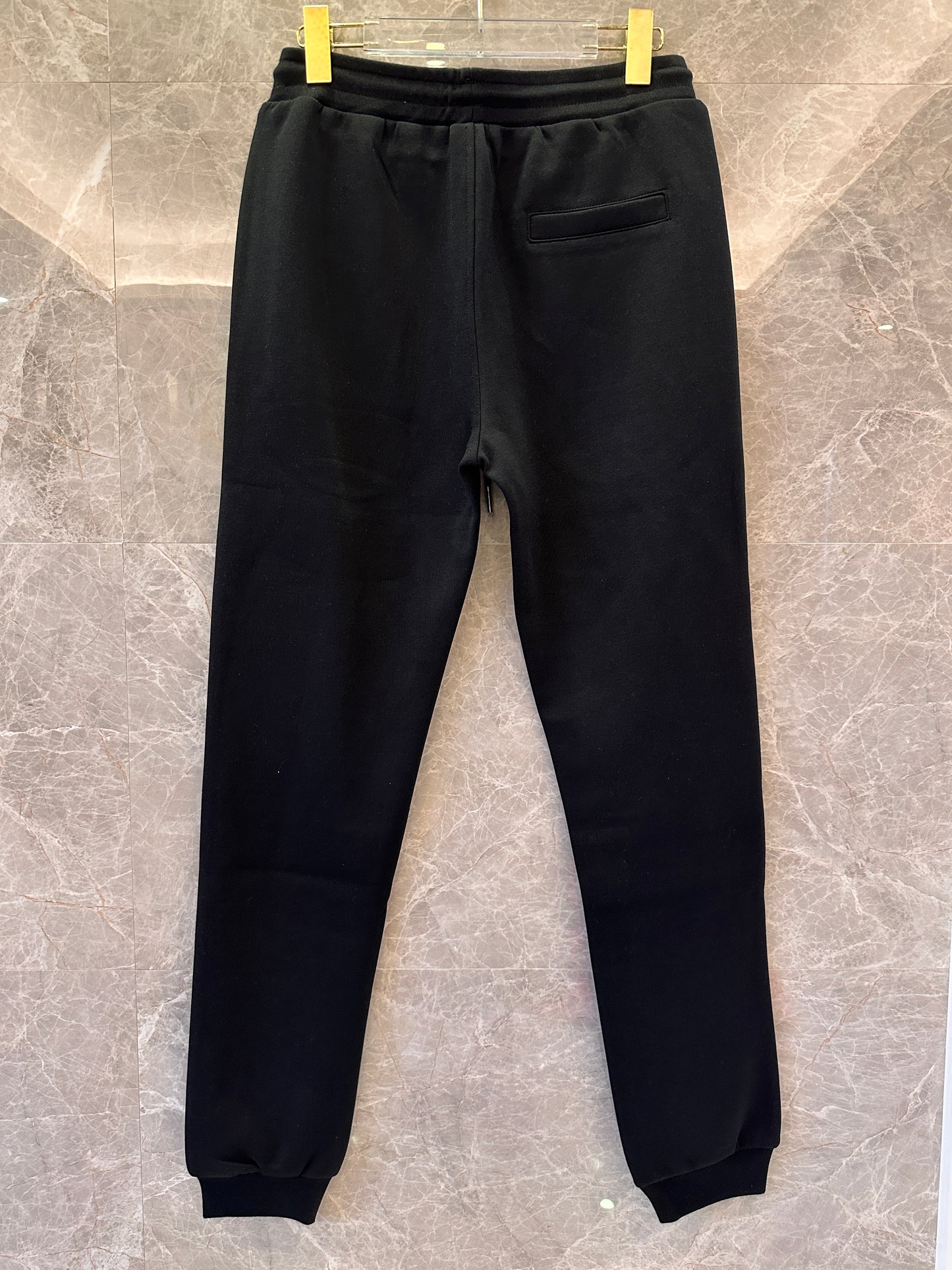 Burberry men's black sweatpants with logo embroidery