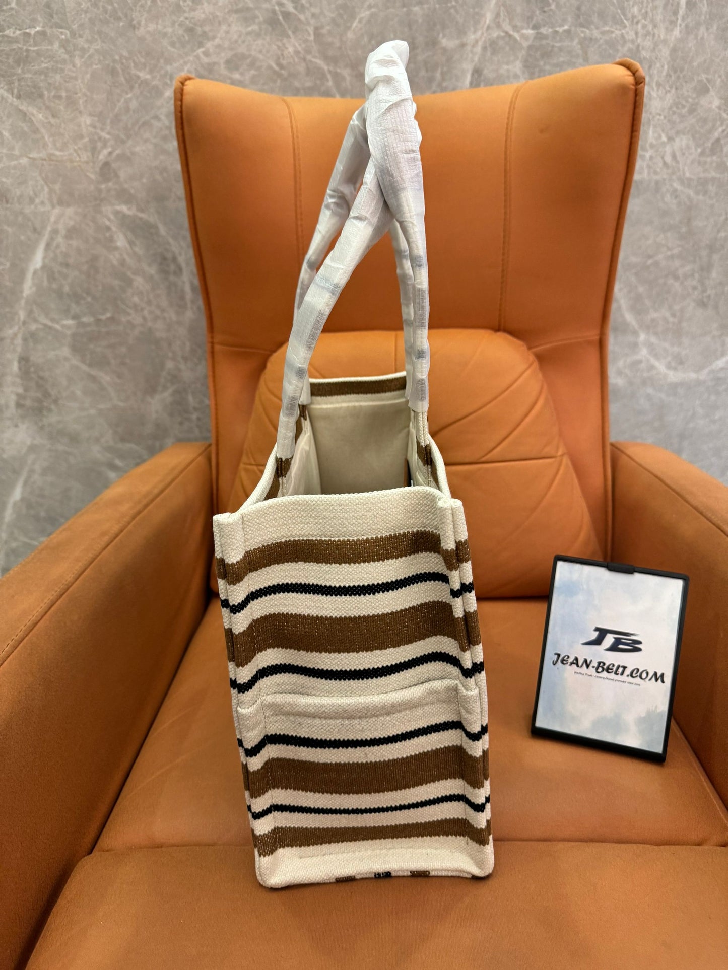 Celine striped canvas tote bag