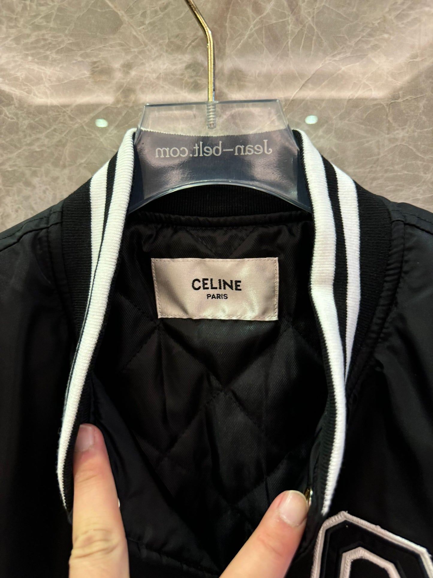 Celine varsity jacket with signature embroidery