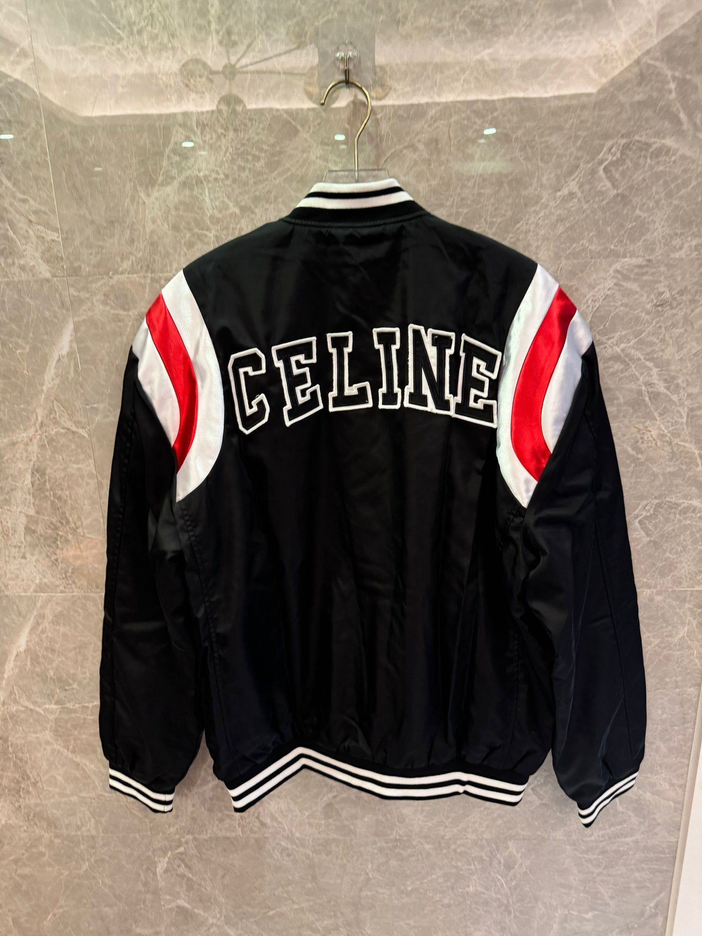 Celine varsity jacket with signature embroidery