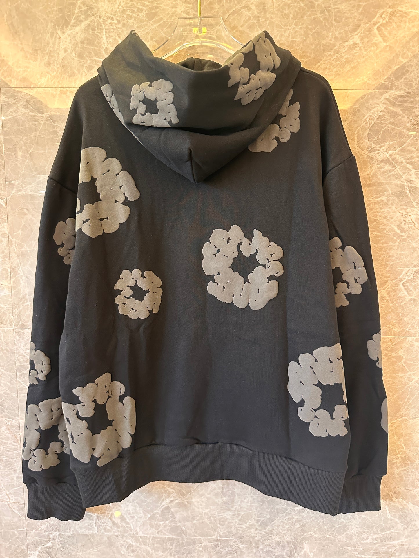 Denim Tears hoodie with cotton flower print - black