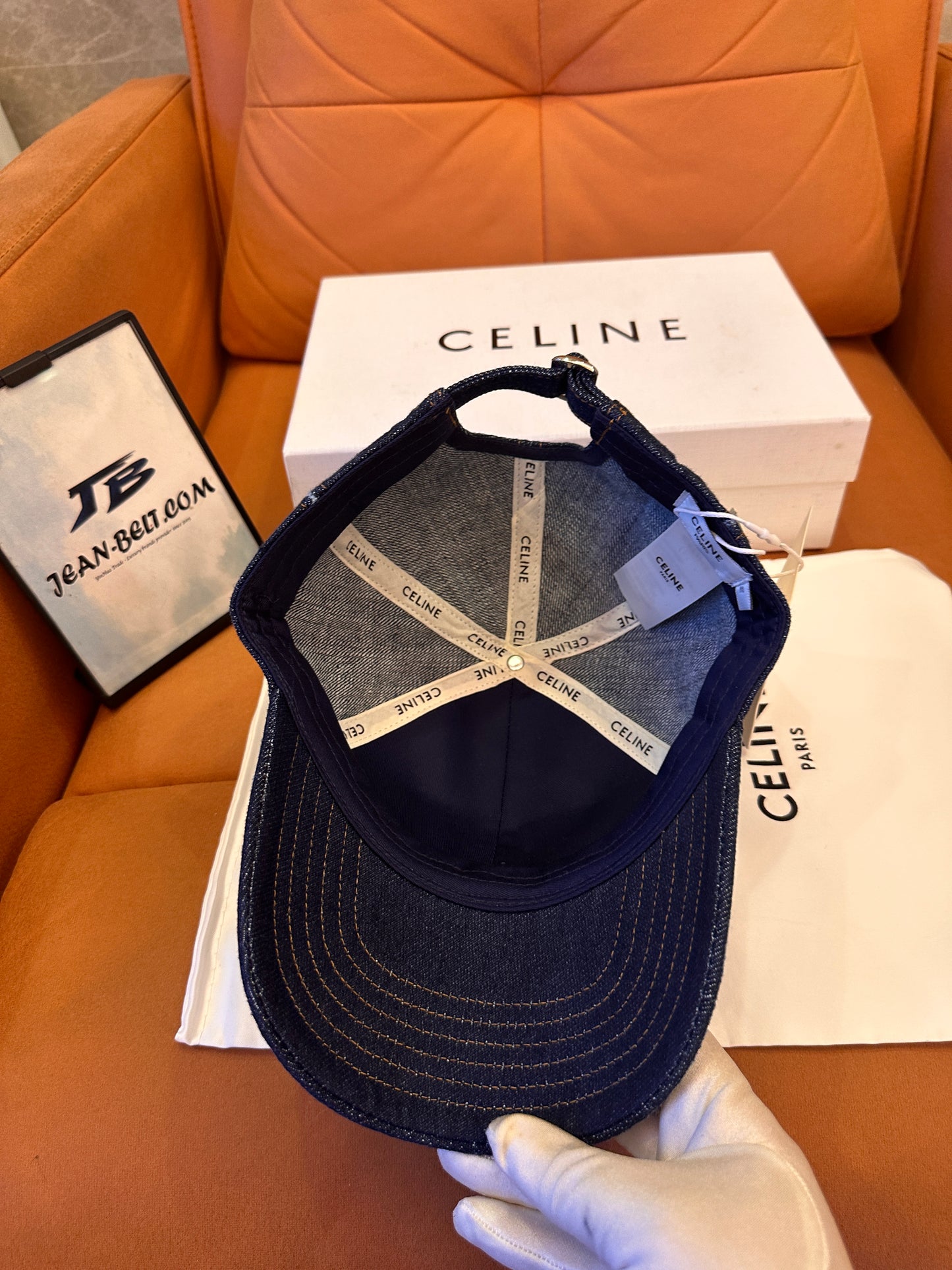 Celine denim baseball cap