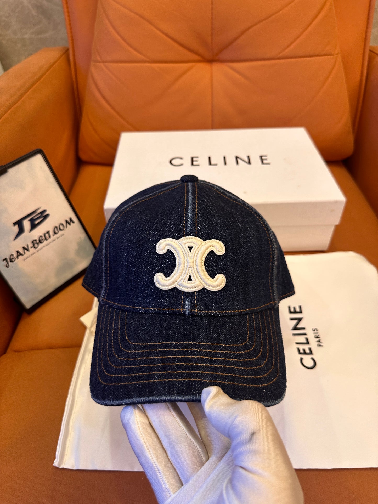 Celine denim baseball cap