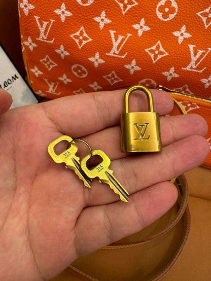 Louis Vuitton monogram orange canvasspeedy bandoulière 30