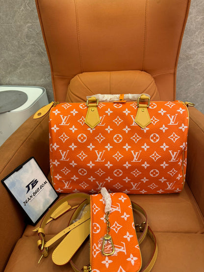 Louis Vuitton monogram orange canvasspeedy bandoulière 30